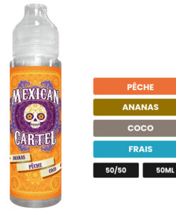 E-liquide Ananas Pêche Coco Mexican Cartel 50 ml