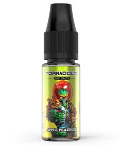 E-liquide Apple Peach Ice Tornadoliq sel de nicotine 10 ml