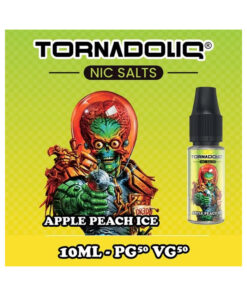 E-liquide Apple Peach Ice Tornadoliq sel de nicotine 10 ml