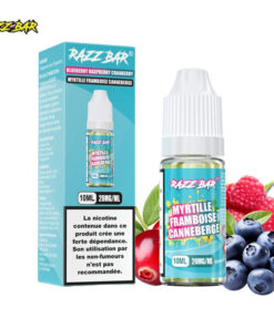 E-liquide Blue Grape Razz Bar sel de nicotine 10 ml