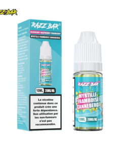 E-liquide Blueberry Ice Razz Bar sel de nicotine 10 ml