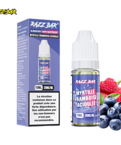 E-liquide Blueberry Sour Raspberry Razz Bar sel de nicotine 10 ml