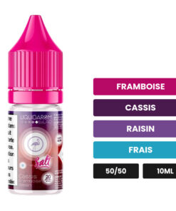 E-liquide Cassis Framboise Raisin Liquidarom sel de nicotine 10 ml