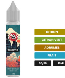 E-liquide Citron Vert et Jaune Aisu sel de nicotine 10 ml