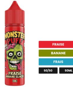 E-liquide Fraise Banane Glacée Monster Puff 50 ml