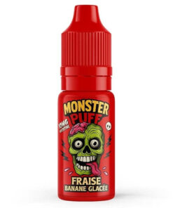 E-liquide Fraise Banane Glacée Monster Puff sel de nicotine 10 ml