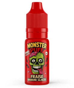 E-liquide Fraise Banane Glacée Monster Puff sel de nicotine 10 ml