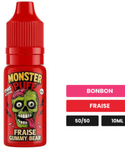 E-liquide Fraise Gummy Bear Monster Puff sel de nicotine 10 ml