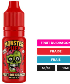 E-liquide Fruit du dragon Fraise Ice Monster Puff sel de nicotine 10 ml