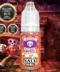 E-liquide Fruit du Dragon Fraise Mûre Mexican Cartel sel de nicotine 10 ml