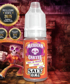 E-liquide Fruit du Dragon Fraise Mûre Mexican Cartel sel de nicotine 10 ml