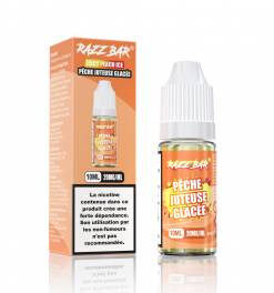E-liquide Juicy Peach Ice Razz Bar sel de nicotine 10 ml