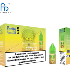 E-liquide Kiwi Passion Fruit Guava Tornado by RandM sel de nicotine 10 ml