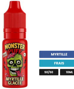 E-liquide Myrtille Glacée Monster Puff sel de nicotine 10 ml