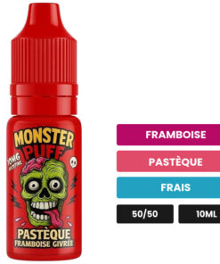 E-liquide Pastèque Framboise Givrée Monster Puff sel de nicotine 10 ml