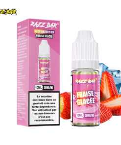 E-liquide Strawberry Ice Razz Bar sel de nicotine 10 ml